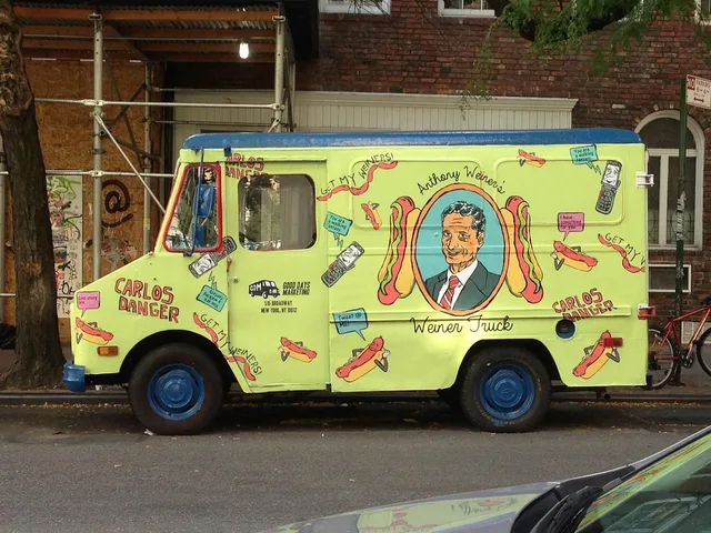 van, hotdog, sausage, wiener, hotdog truck, weiner truck, car wallpapers, car, automobile, motor, automotive, transport, auto, driving, vehicle, transportation, drive, brown car, brown truck. Locations for food truck pitches: fifteen kinds compared