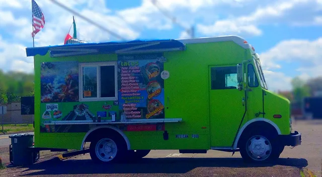 Mexican food lunch wagon Rt 5 Wallingford CT parking lot of Metro Tools. 5/2014 pics by Mike Mozart of TheToyChannel and JeepersMedia on YouTube. #MexicanFood #LunchWagon #LunchTruck. Food truck parking permit for private property: who approves