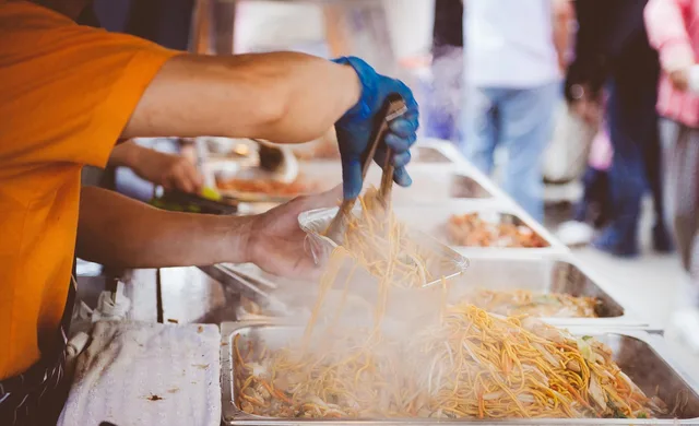 cooking, crowd, food, hot, man, market, meal, noodles, people, restaurant, street food, brown food, brown cooking, brown restaurant, brown crowd, brown street, brown market, street food, street food, street food, street food, street food. What Calgary and Montreal festivals look for in food trucks