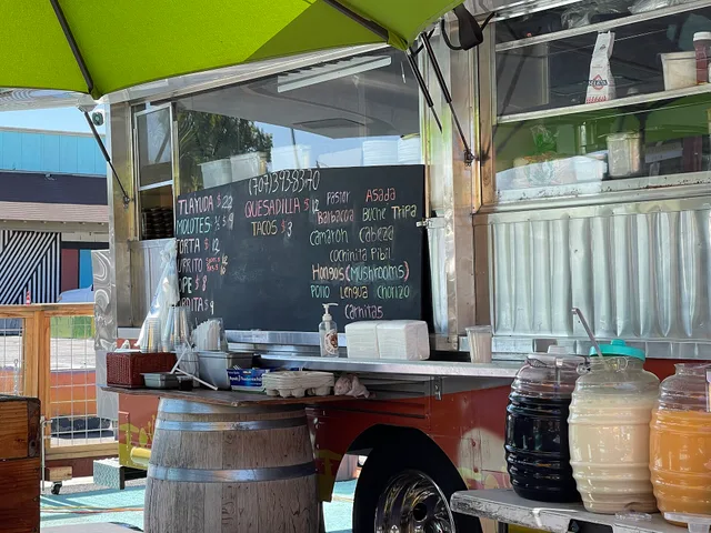 Food truck at Mitote Food Park, Santa Rosa, California. Food truck permit cost comparison across US cities