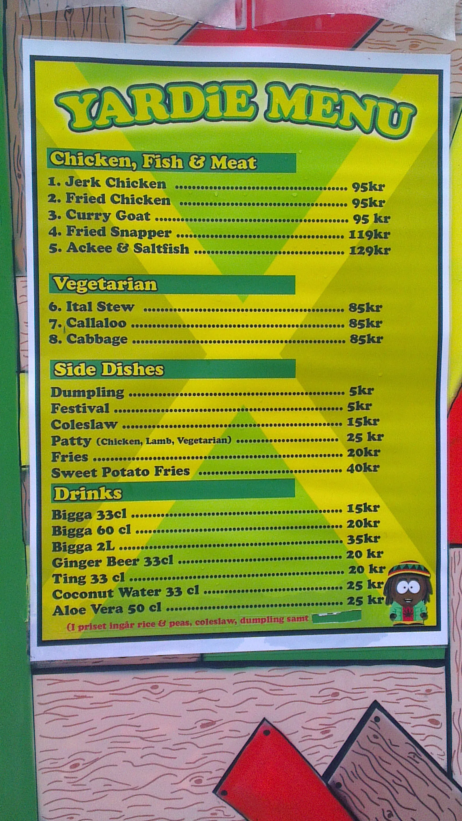 Foodtruck Yardie, Soulfood from Jamaica - Meny. Food truck permit requirements: Ontario vs British Columbia