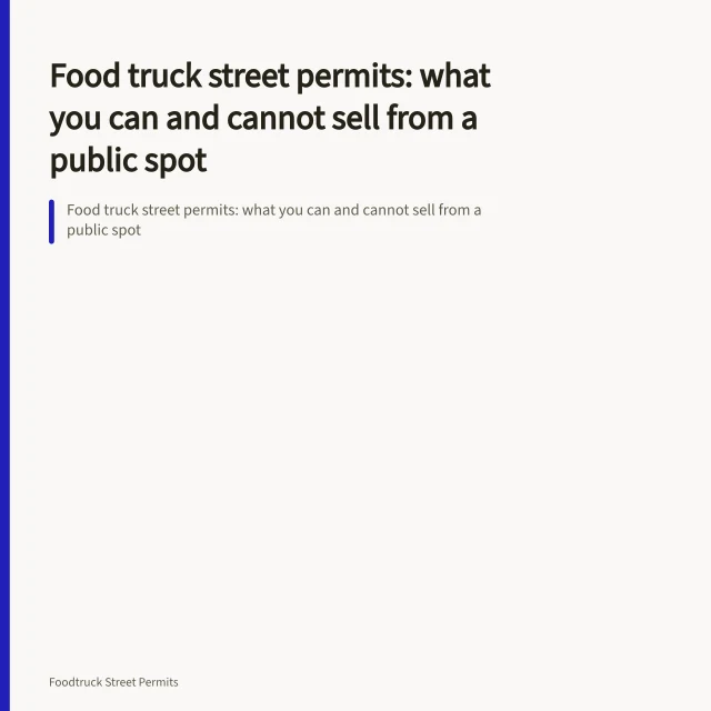 Food truck street permits: what you can and cannot sell from a public spot. Food truck street permits: what you can and cannot sell from a public spot